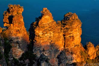 Three Sisters on sunset.